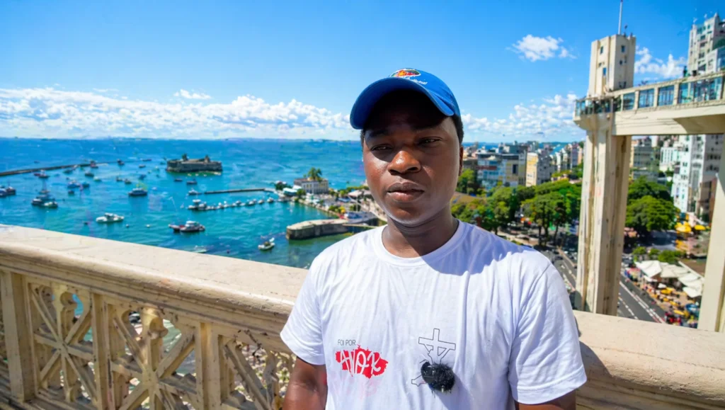 José Lino durante passagem por Salvador na Bahia