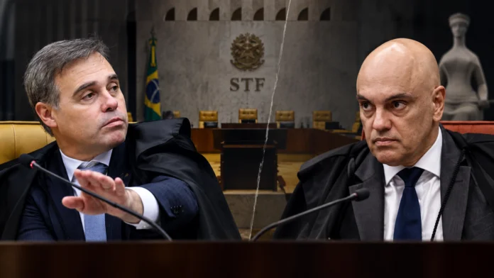 André Mendonça e Alexandre de Moraes em composição editorial sobre a crise no STF