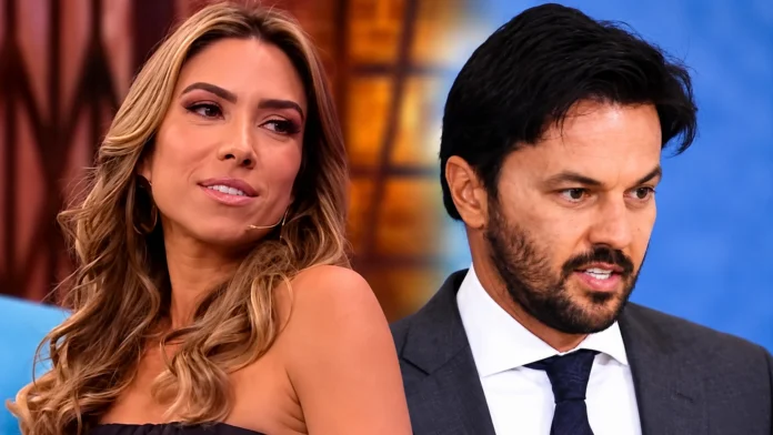 Patrícia Abravanel e Fábio Faria em montagem editorial sobre rumores de crise no casamento