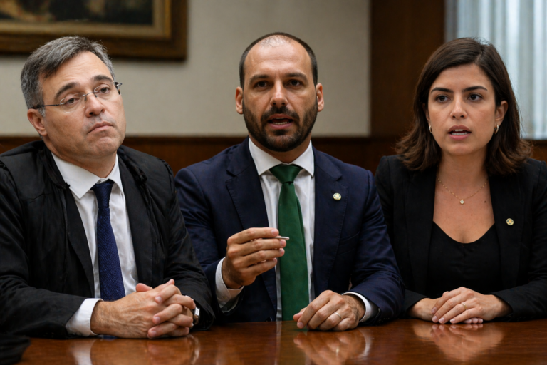 André Mendonça suspende julgamento no STF sobre condenação de Eduardo Bolsonaro em ação movida por Tabata Amaral