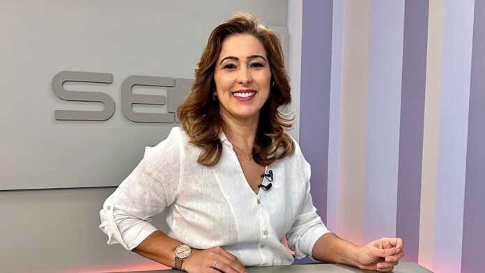 Susane Vidal durante atuação como jornalista na televisão sergipana